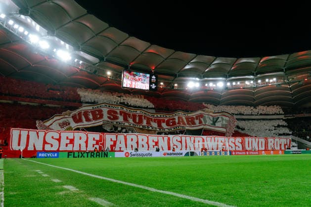 Choreo VfB Stuttgart, Cannstatter Kurve, GER, VfB Stuttgart vs. Young Boys Bern, Fussball, Europa League, Spieltag 8, Spielzeit 2025 2026, 29.01.2026, GER, VfB Stuttgart vs. Young Boys Bern, Fussball, Europa League, Spieltag 8, Spielzeit 2025 2026, 29.01.2026, Stuttgart Copyright: xEibner-Pressefoto EdwardxCheungx EP_ECG