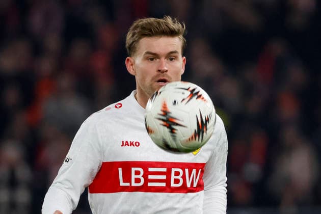 Maximilian Mittelstädt, Mittelstadt (VfB Stuttgart, 07) am Ball , Deutschland, Fussball, UEFA Europa League, 8. Spieltag, 2025 2026, VfB Stuttgart vs. Young Boys Bern, 29.01.2026, Stuttgart MHP Arena Deutschland Copyright: xGrantxHubbsx