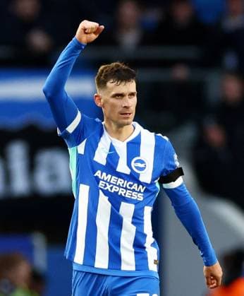 Pascal Gross of Brighton and Hove Albion celebrates scoring a goal after making the score 1-0. Brighton and Hove Albion v Everton, Premier League, Football, American Express Community Stadium, Brighton, UK - 31 Jan 2026Brighton American Express Community Stadi United Kingdom EDITORIAL USE ONLY No use with unauthorised audio, video, data, fixture lists, club league logos or live services. Online in-match use limited to 120 images, no video emulation. No use in betting, games or single club league player publications. Copyright: xJamesxMarsh Shutterstockx 16496734ak