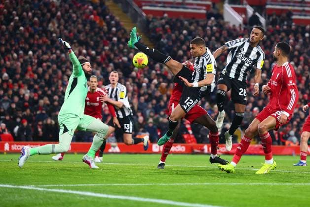 Malick Thiaw of Newcastle United misses a chance to score Liverpool v Newcastle United, Premier League, Football, Anfield, Liverpool, UK - 31 Jan 2026Liverpool Anfield United Kingdom EDITORIAL USE ONLY No use with unauthorised audio, video, data, fixture lists, club league logos or live services. Online in-match use limited to 120 images, no video emulation. No use in betting, games or single club league player publications. Copyright: xPaulxCurrie Shutterstockx 16496754aa