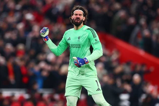 Alisson Becker of Liverpool celebrates the equalising goal by Hugo Ekitike Liverpool v Newcastle United, Premier League, Football, Anfield, Liverpool, UK - 31 Jan 2026Liverpool Anfield United Kingdom EDITORIAL USE ONLY No use with unauthorised audio, video, data, fixture lists, club league logos or live services. Online in-match use limited to 120 images, no video emulation. No use in betting, games or single club league player publications. Copyright: xPaulxCurrie Shutterstockx 16496754ar