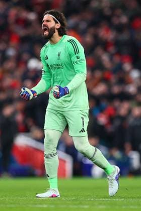Alisson Becker of Liverpool celebrates the equalising goal by Hugo Ekitike Liverpool v Newcastle United, Premier League, Football, Anfield, Liverpool, UK - 31 Jan 2026Liverpool Anfield United Kingdom EDITORIAL USE ONLY No use with unauthorised audio, video, data, fixture lists, club league logos or live services. Online in-match use limited to 120 images, no video emulation. No use in betting, games or single club league player publications. Copyright: xPaulxCurrie Shutterstockx 16496754aq