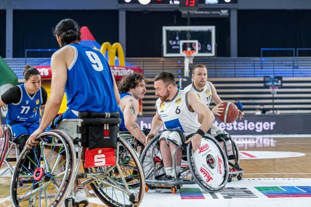 RBBL; RSV Lahn-Dill - RB Zwickau, 31.01.26 Thomas Böhme (RSV Lahn-Dill, 13), Jannik Blair (RSV Lahn-Dill, 6), Hayden Siebuhr (RB Zwickau, 7), Helen Freeman (RB Zwickau, 77), Maximilian Chagger (RB Zwickau, 9) RBBL; RSV Lahn-Dill - RB Zwickau: Wetzlar, 31.01.26 Copyright: xBEAUTIFULxSPORTS Roeczeyx