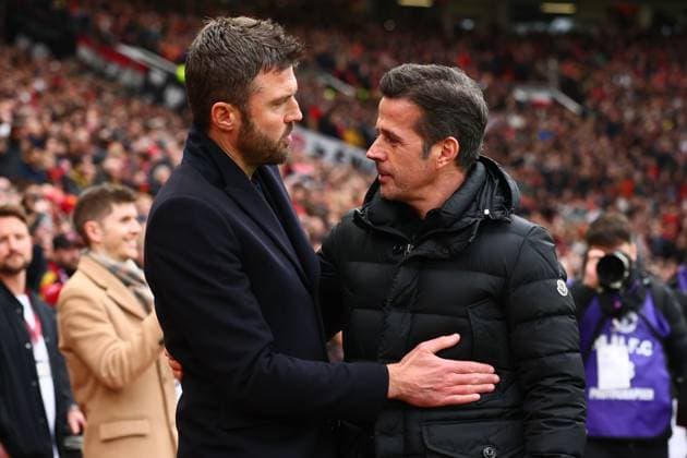 Manchester United, ManU manager Michael Carrick and Fulham Head Coach Marco Silva Manchester United v Fulham, Premier League, Football, Old Trafford, Manchester, UK - 01 Feb 2026Manchester Old Trafford United Kingdom EDITORIAL USE ONLY No use with unauthorised audio, video, data, fixture lists, club league logos or live services. Online in-match use limited to 120 images, no video emulation. No use in betting, games or single club league player publications. Copyright: xPaulxCurrie Shutterstockx 16496861cn