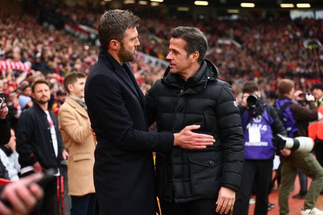 Manchester United, ManU manager Michael Carrick and Fulham Head Coach Marco Silva Manchester United v Fulham, Premier League, Football, Old Trafford, Manchester, UK - 01 Feb 2026Manchester Old Trafford United Kingdom EDITORIAL USE ONLY No use with unauthorised audio, video, data, fixture lists, club league logos or live services. Online in-match use limited to 120 images, no video emulation. No use in betting, games or single club league player publications. Copyright: xPaulxCurrie Shutterstockx 16496861co
