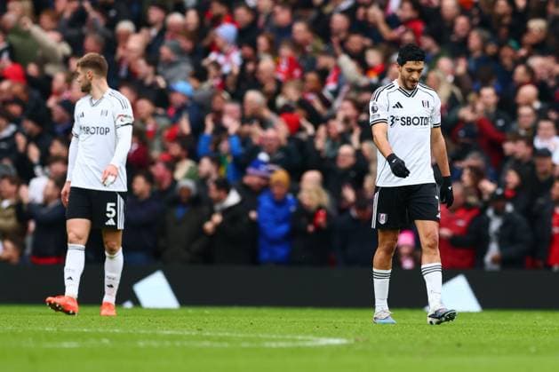 Raul Jimenez of Fulham looks dejected after the 1st goal scored by Casemiro of Manchester United, ManU Manchester United v Fulham, Premier League, Football, Old Trafford, Manchester, UK - 01 Feb 2026Manchester Old Trafford United Kingdom EDITORIAL USE ONLY No use with unauthorised audio, video, data, fixture lists, club league logos or live services. Online in-match use limited to 120 images, no video emulation. No use in betting, games or single club league player publications. Copyright: xPaulxCurrie Shutterstockx 16496861dk