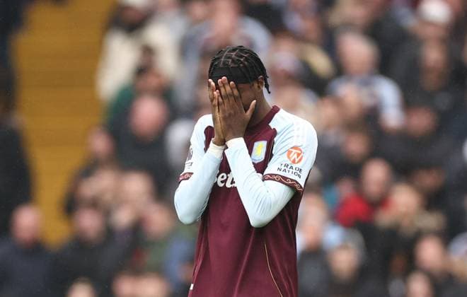 Tammy Abraham of Aston Villa scores a goal, celebrates and reacts as it is ruled off. Aston Villa v Brentford, Premier League, Football, Villa Park, Birmingham, UK - 01 Feb 2026Birmingham Villa Park United Kingdom EDITORIAL USE ONLY No use with unauthorised audio, video, data, fixture lists, club league logos or live services. Online in-match use limited to 120 images, no video emulation. No use in betting, games or single club league player publications. Copyright: xRyanxBrowne Shutterstockx 16496858bl
