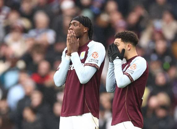 Tammy Abraham of Aston Villa and Jadon Sancho of Aston Villa Aston Villa v Brentford, Premier League, Football, Villa Park, Birmingham, UK - 01 Feb 2026Birmingham Villa Park United Kingdom EDITORIAL USE ONLY No use with unauthorised audio, video, data, fixture lists, club league logos or live services. Online in-match use limited to 120 images, no video emulation. No use in betting, games or single club league player publications. Copyright: xRyanxBrowne Shutterstockx 16496858bn