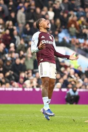 Leon Bailey of Aston Villa shoots and reacts Aston Villa v Brentford, Premier League, Football, Villa Park, Birmingham, UK - 01 Feb 2026Birmingham Villa Park United Kingdom EDITORIAL USE ONLY No use with unauthorised audio, video, data, fixture lists, club league logos or live services. Online in-match use limited to 120 images, no video emulation. No use in betting, games or single club league player publications. Copyright: xRyanxBrowne Shutterstockx 16496858bz