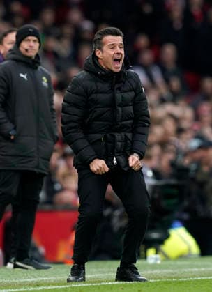 Manchester, England, 1st February 2026. Marco Silva manager of Fulham during the Manchester United, ManU vs Fulham Premier League match at Old Trafford, Manchester. Picture credit should read: Andrew Yates Sportimage EDITORIAL USE ONLY. No use with unauthorised audio, video, data, fixture lists, club league logos or live services. Online in-match use limited to 120 images, no video emulation. No use in betting, games or single club league player publications. SPI_053_AY_MAN_UTD_FULHAM SPI-4502-0052