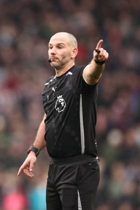 Referee Mr Tim Robinson. Aston Villa v Brentford, Premier League, Football, Villa Park, Birmingham, UK - 01 Feb 2026Birmingham Villa Park United Kingdom EDITORIAL USE ONLY No use with unauthorised audio, video, data, fixture lists, club league logos or live services. Online in-match use limited to 120 images, no video emulation. No use in betting, games or single club league player publications. Copyright: xRyanxBrowne Shutterstockx 16496858eu