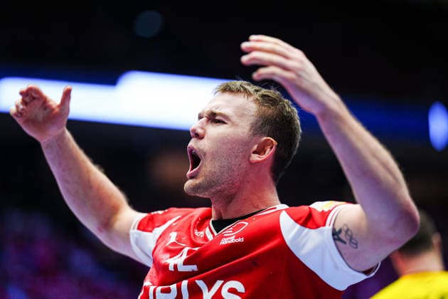 Jubel Thomas Arnoldsen (Daenemark, 42) DEN, Daenemark vs. Deutschland, Handball, EHF Europameisterschaft 2026, Finale, 01.02.2026 DEN, Daenemark vs. Deutschland, Handball, EHF Europameisterschaft 2026, Finale, 01.02.2026 Herning Copyright: xEibner-Pressefoto MarcelxvonxFehrnx EP_MFN