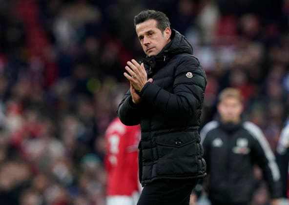 Manchester, England, 1st February 2026. Marco Silva manager of Fulham at full time during the Manchester United, ManU vs Fulham Premier League match at Old Trafford, Manchester. Picture credit should read: Andrew Yates Sportimage EDITORIAL USE ONLY. No use with unauthorised audio, video, data, fixture lists, club league logos or live services. Online in-match use limited to 120 images, no video emulation. No use in betting, games or single club league player publications. SPI_064_AY_MAN_UTD_FULHAM SPI-4502-0063
