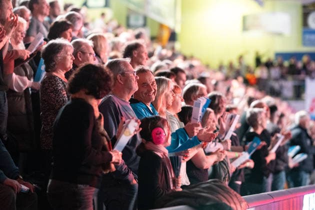 Die Fans sind voll da, HBW Balingen Weilstetten vs. 1. VFL Potsdam, Handball, 2. Bundesliga, 18. Spieltag, Saison 2025 2026, 07.02.2026 Eibner-Pressefoto Andreas Ulmer HBW Balingen Weilstetten vs. 1. VFL Potsdam, Handball, 2. Bundesliga, 18. Spieltag, Saison 2025 2026, 07.02.2026 Balingen Copyright: xEibner-Pressefoto AndreasxUlmerx EP_AUR