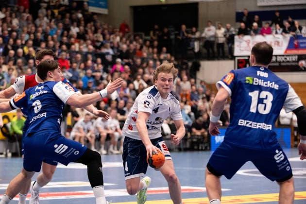 William Reichardt (1. VFL Potsdam, 04), Mitte im Angriff, HBW Balingen Weilstetten vs. 1. VFL Potsdam, Handball, 2. Bundesliga, 18. Spieltag, Saison 2025 2026, 07.02.2026 Eibner-Pressefoto Andreas Ulmer HBW Balingen Weilstetten vs. 1. VFL Potsdam, Handball, 2. Bundesliga, 18. Spieltag, Saison 2025 2026, 07.02.2026 Balingen Copyright: xEibner-Pressefoto AndreasxUlmerx EP_AUR