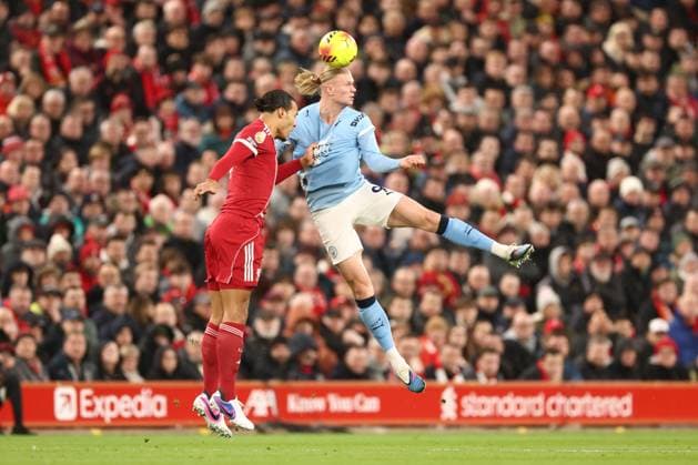 Virgil van Dijk of Liverpool and Erling Haaland of Manchester City Liverpool v Manchester City, Premier League, Football, Anfield, Liverpool, UK - 08 Feb 2026Liverpool Anfield United Kingdom EDITORIAL USE ONLY No use with unauthorised audio, video, data, fixture lists, club league logos or live services. Online in-match use limited to 120 images, no video emulation. No use in betting, games or single club league player publications. Copyright: xRyanxBrowne Shutterstockx 16524446af