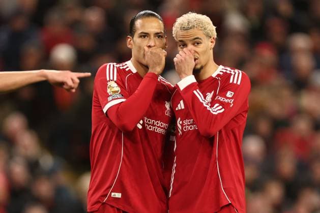 Virgil van Dijk of Liverpool and Hugo Ekitike of Liverpool Liverpool v Manchester City, Premier League, Football, Anfield, Liverpool, UK - 08 Feb 2026Liverpool Anfield United Kingdom EDITORIAL USE ONLY No use with unauthorised audio, video, data, fixture lists, club league logos or live services. Online in-match use limited to 120 images, no video emulation. No use in betting, games or single club league player publications. Copyright: xRyanxBrowne Shutterstockx 16524446ch