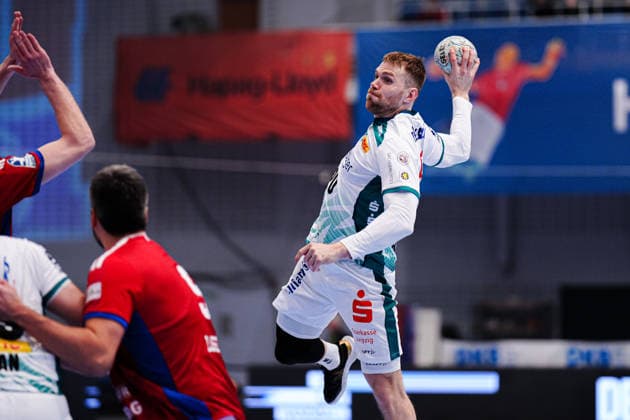 Wurf Tor William Bogojevic (SC DHfK Leipzig, 20) GER, Handball Verein Hamburg vs. SC DHfK Leipzig, Handball, 1. Bundesliga, Spieltag 20, Saison 2025 2026, 10.02.2026 GER, Handball Sport Verein Hamburg vs. SC DHfK Leipzig, Handball, 1. Bundesliga, Spieltag 20, Saison 2025 2026, 10.02.2026 Hamburg Copyright: xEibner-Pressefoto MarcelxvonxFehrnx EP_MFN