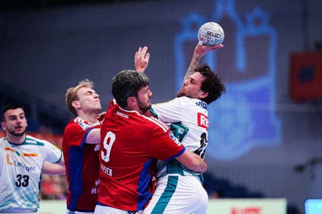Einar Olafsson (Handball Verein Hamburg, 23), Jacob Lassen (Handball Sport Verein Hamburg, 09), Dean Bombac (SC DHfK Leipzig, 67) GER, Handball Sport Verein Hamburg vs. SC DHfK Leipzig, Handball, 1. Bundesliga, Spieltag 20, Saison 2025 2026, 10.02.2026 GER, Handball Sport Verein Hamburg vs. SC DHfK Leipzig, Handball, 1. Bundesliga, Spieltag 20, Saison 2025 2026, 10.02.2026 Hamburg Copyright: xEibner-Pressefoto MarcelxvonxFehrnx EP_MFN