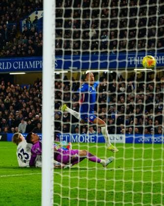 Joao Pedro of Chelsea scores the opening goal Chelsea v Leeds United, Premier League, Football, Stamford Bridge, London, UK - 10 Feb 2026London Stamford Bridge United Kingdom EDITORIAL USE ONLY No use with unauthorised audio, video, data, fixture lists, club league logos or live services. Online in-match use limited to 120 images, no video emulation. No use in betting, games or single club league player publications. Copyright: xJavierxGarcia Shutterstockx 16537163j