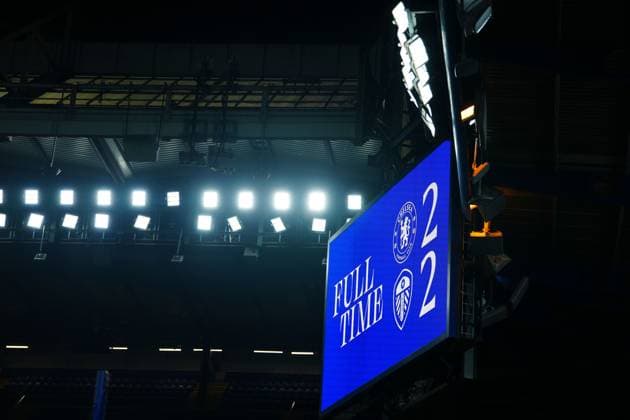 The full time scoreboard Chelsea v Leeds United, Premier League, Football, Stamford Bridge, London, UK - 10 Feb 2026London Stamford Bridge United Kingdom EDITORIAL USE ONLY No use with unauthorised audio, video, data, fixture lists, club league logos or live services. Online in-match use limited to 120 images, no video emulation. No use in betting, games or single club league player publications. Copyright: xJavierxGarcia Shutterstockx 16537163an