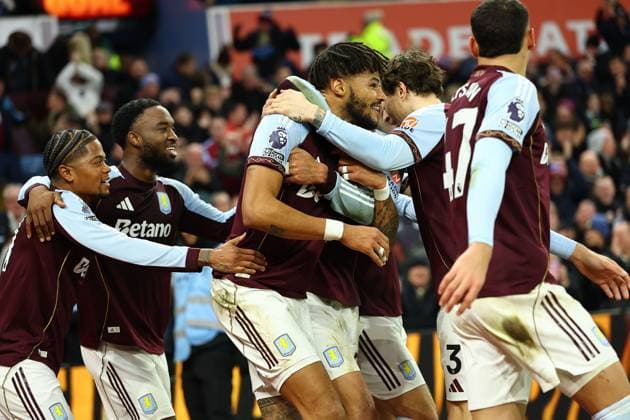 Tyrone Mings of Aston Villa celebrates scoring the opening goal Aston Villa v Brighton and Hove Albion, Premier League, Football, Villa Park, Birmingham, UK - 11 Feb 2026Birmingham Villa Park United Kingdom EDITORIAL USE ONLY No use with unauthorised audio, video, data, fixture lists, club league logos or live services. Online in-match use limited to 120 images, no video emulation. No use in betting, games or single club league player publications. Copyright: xMichaelxZemanek Shutterstockx 16540332ar