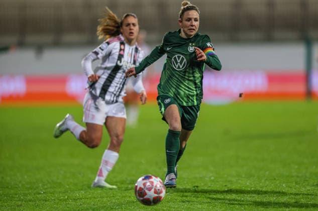 GER, Wolfsburg, VfL Wolfsburg vs Juventus Turin, Women s Champions League, Fussball, UEFA, Spielzeit 2025 2026, AOK Arena, Playoffs, Hinspiel im Bild: Svenja Huth (VfL Wolfsburg Frauen 10) DFB DFL REGULATIONS PROHIBIT ANY USE OF PHOTOGRAPHS AS IMAGE SEQUENCES AND OR QUASI-VIDEO, 12.02.2026 Copyright: HMBxMedia HendrikxHamelau