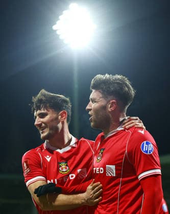 Josh Windass of Wrexham after scoring the opening goal Wrexham v Ipswich Town, Emirates FA Cup, Fourth Round, Football, SToK Cae Ras, Wrexham, UK - 13 Feb 2026Wrexham SToK Cae Ras United Kingdom EDITORIAL USE ONLY No use with unauthorised audio, video, data, fixture lists, club league logos or live services. Online in-match use limited to 120 images, no video emulation. No use in betting, games or single club league player publications. Copyright: xMattxWest Shutterstockx 16593547af