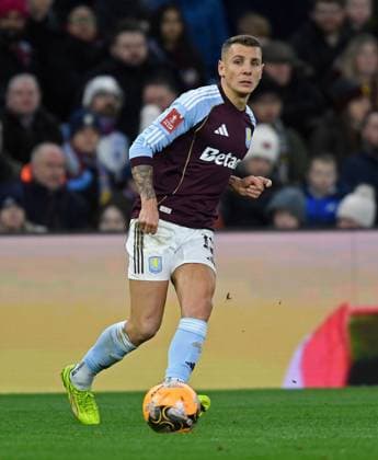 Lucas Digne of Aston Villa Aston Villa v Newcastle United, Emirates FA Cup, Fourth Round, Football, Villa Park, Birmingham, UK - 14 Feb 2026Birmingham Villa Park United Kingdom EDITORIAL USE ONLY No use with unauthorised audio, video, data, fixture lists, club league logos or live services. Online in-match use limited to 120 images, no video emulation. No use in betting, games or single club league player publications. Copyright: xAlanxWalter Shutterstockx 16608496bk