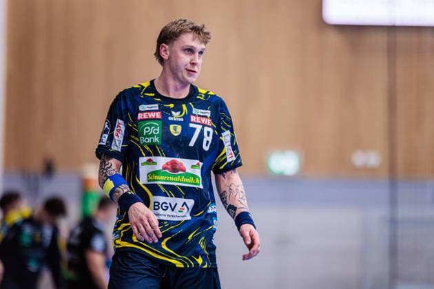 Handball, HBL, GWD Minden - Rhein-Neckar Löwen #2 Edwin Aspenbaeck (Rhein-Neckar Loewen, 78) GER, GWD Minden vs. Rhein-Neckar Loewen, Handball, 1. Bundesliga, 21. Spieltag, Spielzeit 2025 2026, 14.02.2026 GER, GWD Minden vs. Rhein-Neckar Loewen, Handball, 1. Bundesliga, 21. Spieltag, Spielzeit 2025 2026, 14.02.2026 Minden Copyright: xEibner-Pressefoto JanxRollingerx EP_JSK