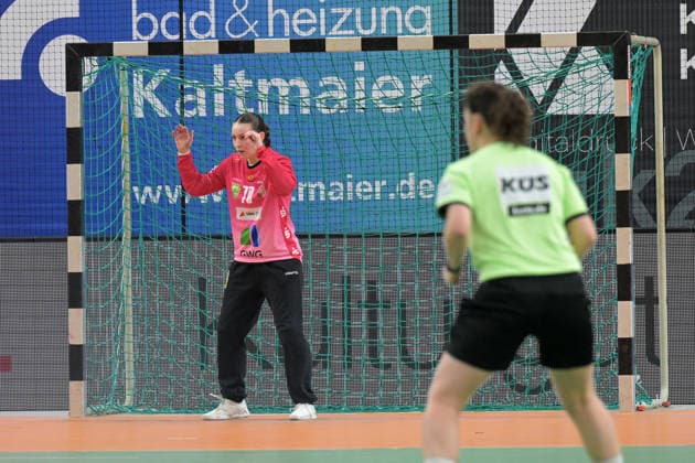 Nicola Czaja (SV Union Halle-Neustadt, 70) im Tor TusSies Metzingen vs. SV Union Halle-Neustadt, Handball, Alsco HBF, 17.Ligaspieltag, Saison 2025 2026, 15.02.2026 TusSies Metzingen vs. SV Union Halle-Neustadt, Handball, Alsco HBF, 17.Ligaspieltag, Saison 2025 2026, 15.02.2026 Tuebingen Copyright: xEibner-Pressefoto TobiasxBaurx EP_TBR