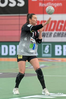 Engelina Alida Corona Molenaar (SV Union Halle-Neustadt, 07) TusSies Metzingen vs. SV Union Halle-Neustadt, Handball, Alsco HBF, 17.Ligaspieltag, Saison 2025 2026, 15.02.2026 TusSies Metzingen vs. SV Union Halle-Neustadt, Handball, Alsco HBF, 17.Ligaspieltag, Saison 2025 2026, 15.02.2026 Tuebingen Copyright: xEibner-Pressefoto TobiasxBaurx EP_TBR
