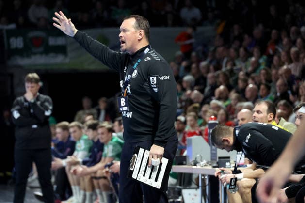 DEU, DHB, 1.HBL, Fuechse Berlin vs. TVB Stuttgart, 15.02.2026, Max-Schmeling-Halle, Berlin, DEU, DHB, 1.HBL, Fuechse Berlin vs. TVB Stuttgart, im Bild Cheftrainer Misha Kaufmann (Stuttgart)