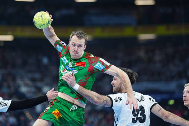 Felix Claar (SC Magdeburg, 07), Veron Nacinovic (THW Kiel, 93) GER, THW Kiel vs. SC Magdeburg, Handball, 1. Bundesliga, Spieltag 21, Saison 2025 2026, 15.02.2026 GER, THW Kiel vs. SC Magdeburg, Handball, 1. Bundesliga, Spieltag 21, Saison 2025 2026, 15.02.2026 Kiel Copyright: xEibner-Pressefoto MarcelxvonxFehrnx EP_MFN