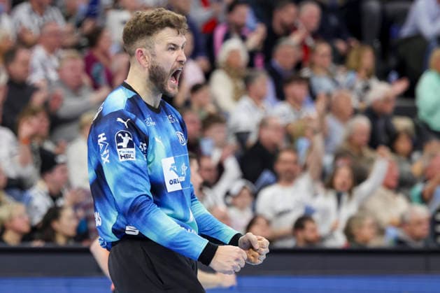 Torhueter Gonzalo Perez De Vargas (THW Kiel) jubelt, DAIKIN Handball Bundesliga, THW Kiel v SC Magdeburg, Wunderino Arena am 15. February 2026 in Kiel, Deutschland. (Foto von Marco Steinbrenner DeFodi Images) Torhueter Gonzalo Perez De Vargas (THW Kiel) cheers, DAIKIN Handball Bundesliga, THW Kiel v SC Magdeburg, Wunderino Arena, February 15, 2026 in Kiel, Germany. (Photo by Marco Steinbrenner DeFodi Images) -