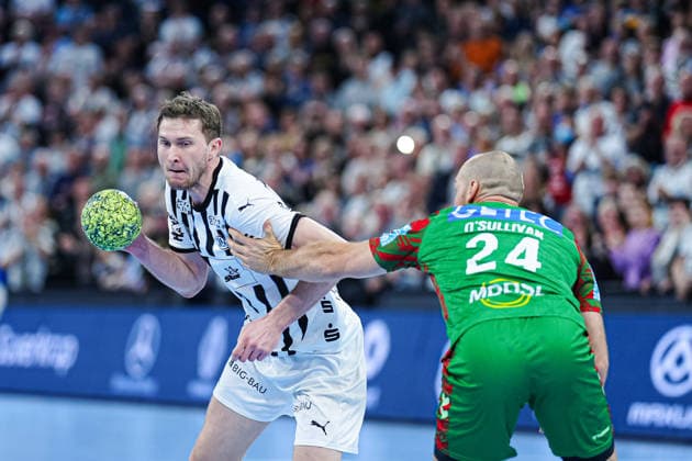 Magnus Landin (THW Kiel, 07), Chrstian O Sullivan (SC Magdeburg, 24) GER, THW Kiel vs. SC Magdeburg, Handball, 1. Bundesliga, Spieltag 21, Saison 2025 2026, 15.02.2026 GER, THW Kiel vs. SC Magdeburg, Handball, 1. Bundesliga, Spieltag 21, Saison 2025 2026, 15.02.2026 Kiel Copyright: xEibner-Pressefoto MarcelxvonxFehrnx EP_MFN
