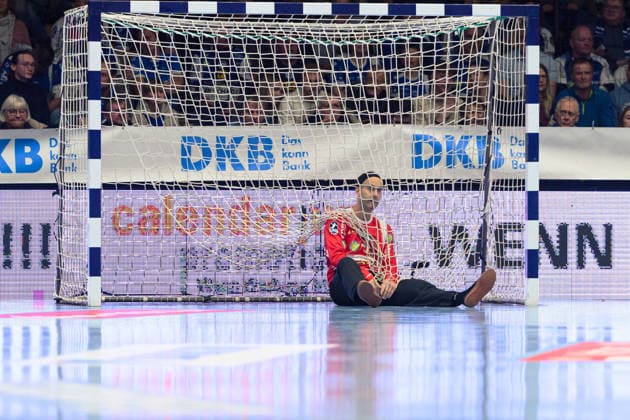 Silvio Heinevetter (ThSV Eisenach, 12) ist ins Netz gegangen. GER, ThSV Eisenach gegen Bergischer HC, 1. Daikin Handballbundesliga, Handball, 21.Spieltag, Saison 2025 2026, 16.02.2026 GER, ThSV Eisenach gegen Bergischer HC, 1. Daikin Handballbundesliga, Handball, 21.Spieltag, Saison 2025 2026, 16.02.2026 Eisenach Copyright: xEibner-Pressefoto MartinxHerbstx EP_MHT