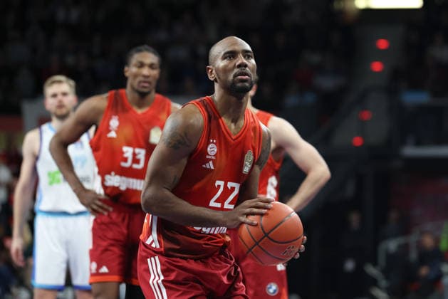 Isiaha Mike (FC Bayern Basketball, 22), GER, FC Bayern Basketball vs. Skyliners Frankfurt, Basketball, easycredit Basketball Bundesliga, 21. Spieltag, Saison 2025 2026, 17.02.2026, GER, FC Bayern Basketball vs. Skyliners Frankfurt, Basketball, easycredit Basketball Bundesliga, 21. Spieltag, Saison 2025 2026, 17.02.2026 Muenchen Copyright: xEibner-Pressefoto JennixMaulx EP_JML