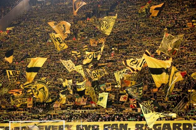 Fans Borussia Dortmund GER, Borussia Dortmund gegen Atalanta Bergamo, Fussball, Champions League, Play-off, Spielzeit 2025 2026, 17.02.2026 GER, Borussia Dortmund gegen Atalanta Bergamo, Fussball, Champions League, Play-off, Spielzeit 2025 2026, 17.02.2026 Dortmund Copyright: xEibner-Pressefoto FrankxZeisingx EP_FZG