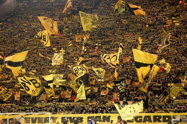 Fans Borussia Dortmund GER, Borussia Dortmund gegen Atalanta Bergamo, Fussball, Champions League, Play-off, Spielzeit 2025 2026, 17.02.2026 GER, Borussia Dortmund gegen Atalanta Bergamo, Fussball, Champions League, Play-off, Spielzeit 2025 2026, 17.02.2026 Dortmund Copyright: xEibner-Pressefoto FrankxZeisingx EP_FZG