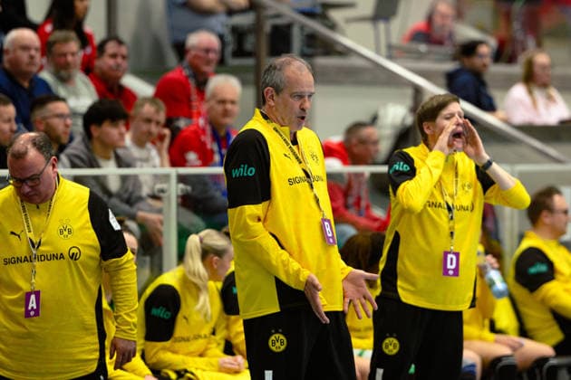 Henk Groener (Borussia Dortmund, Trainer) GER, Thueringer HC gegen Borussia Dortmund , Handball, Alsco Handball Bundesliga Frauen, 18. Spieltag, Saison 2025 2026, 18.02.2026 GER, Thueringer HC gegen Borussia Dortmund , Handball, Alsco Handball Bundesliga Frauen, 18. Spieltag, Saison 2025 2026, 18.02.2026 Bad Langensalza Copyright: xEibner-Pressefoto MartinxHerbstx EP_MHT