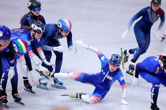 United States of America team group, Mannschaftsbild, Totale (USA), FEBRUARY 14, 2026 - Short Track : Women s 3000m Relay Semi-Final during the Milano Cortina 2026 Olympic Winter games, Winterspiele,Spiele, Summer games at Milano Ice Skating Arena in Milan, Italy. Noxthirdxpartyxsales aflo_320464755