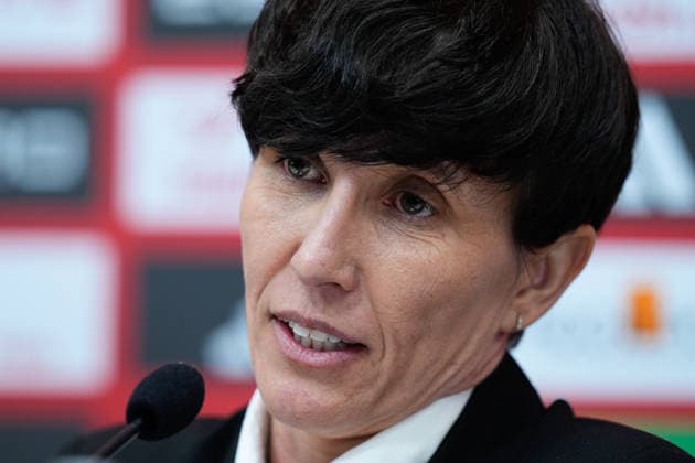 February 20, 2026, Las Rozas, Madrid, Spain: Sonia Bermudez, head coach of Spain, attends a press conference, PK, Pressekonferenz to announce the list of summoned players ahead the FIFA Women s World Cup 2027 football matches of Spain Team against Iceland and Ukraine at Ciudad del Futbol on February 20, 2026, in Las Rozas, Madrid, Spain. Las Rozas Spain - ZUMAa181 20260220_zaa_a181_001 Copyright: xDennisxAgyemanx