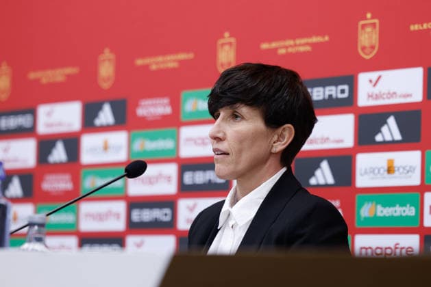 February 20, 2026, Las Rozas, Madrid, Spain: Sonia Bermudez, head coach of Spain, attends a press conference, PK, Pressekonferenz to announce the list of summoned players ahead the FIFA Women s World Cup 2027 football matches of Spain Team against Iceland and Ukraine at Ciudad del Futbol on February 20, 2026, in Las Rozas, Madrid, Spain. Sonia Bermudez Press Conference For Spain Team - FIFA Women s World Cup 2027 - ZUMAa181 20260220_zaa_a181_004 Copyright: xDennisxAgyemanx