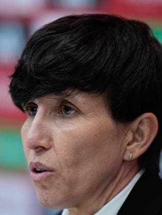 February 20, 2026, Las Rozas, Madrid, Spain: Sonia Bermudez, head coach of Spain, attends a press conference, PK, Pressekonferenz to announce the list of summoned players ahead the FIFA Women s World Cup 2027 football matches of Spain Team against Iceland and Ukraine at Ciudad del Futbol on February 20, 2026, in Las Rozas, Madrid, Spain. Sonia Bermudez Press Conference For Spain Team - FIFA Women s World Cup 2027 - ZUMAa181 20260220_zaa_a181_007 Copyright: xDennisxAgyemanx