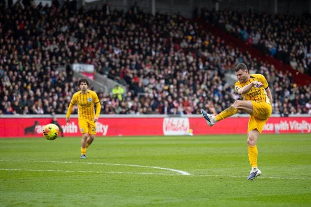 James Milner of Brighton & Hove Albion has a shot at goal Brentford v Brighton and Hove Albion, Premier League, Football, Gtech Community Stadium, London, UK - 21 Feb 2026London Gtech Community Stadium United Kingdom EDITORIAL USE ONLY No use with unauthorised audio, video, data, fixture lists, club league logos or live services. Online in-match use limited to 120 images, no video emulation. No use in betting, games or single club league player publications. Copyright: xIanxTuttle Shutterstockx 16681480ae