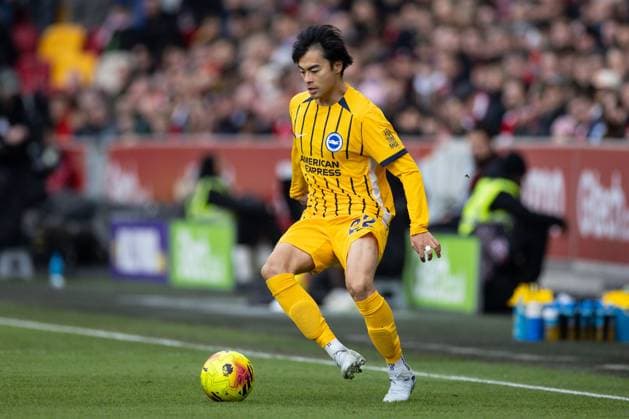 Kaoru Mitoma of Brighton & Hove Albion Brentford v Brighton and Hove Albion, Premier League, Football, Gtech Community Stadium, London, UK - 21 Feb 2026London Gtech Community Stadium United Kingdom EDITORIAL USE ONLY No use with unauthorised audio, video, data, fixture lists, club league logos or live services. Online in-match use limited to 120 images, no video emulation. No use in betting, games or single club league player publications. Copyright: xIanxTuttle Shutterstockx 16681480dz