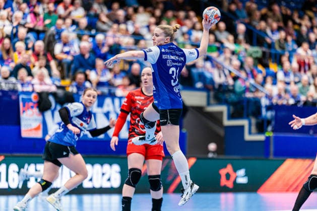Alexia Hauf (HSG Blomberg-Lippe, 31) im Torwurf GER, HSG Blomberg-Lippe (GER) vs. MOL Esztergom (HUN), Handball, EHF European League Women, Gruppenphase, 22.02.2026 GER, HSG Blomberg-Lippe (GER) vs. MOL Esztergom (HUN), Handball, EHF European League Women, Gruppenphase, 22.02.2026 Lemgo Copyright: xEibner-Pressefoto JanxRollingerx EP_JSK
