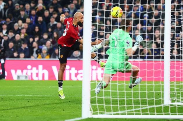 Bryan Mbeumo of Manchester United, ManU misses a chance to score Everton v Manchester United, Premier League, Football, Hill Dickinson Stadium, Liverpool, UK - 23 Feb 2026Liverpool Hill Dickinson Stadium United Kingdom EDITORIAL USE ONLY No use with unauthorised audio, video, data, fixture lists, club league logos or live services. Online in-match use limited to 120 images, no video emulation. No use in betting, games or single club league player publications. Copyright: xPaulxCurrie Shutterstockx 16692802bm