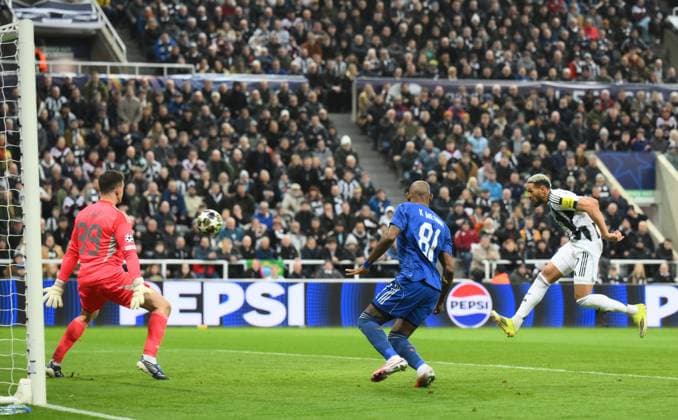 Joelinton of Newcastle United scores their second goal Newcastle United v Qarabag, UEFA Champions League, Knockout Round Play-Offs, Second Leg, Football, St James Park, Newcastle, UK - 24 Feb 2026Newcastle St James Park Azerbaijan EDITORIAL USE ONLY No use with unauthorised audio, video, data, fixture lists, club league logos or live services. Online in-match use limited to 120 images, no video emulation. No use in betting, games or single club league player publications. Copyright: xRichardxLee Shutterstockx 16693044al